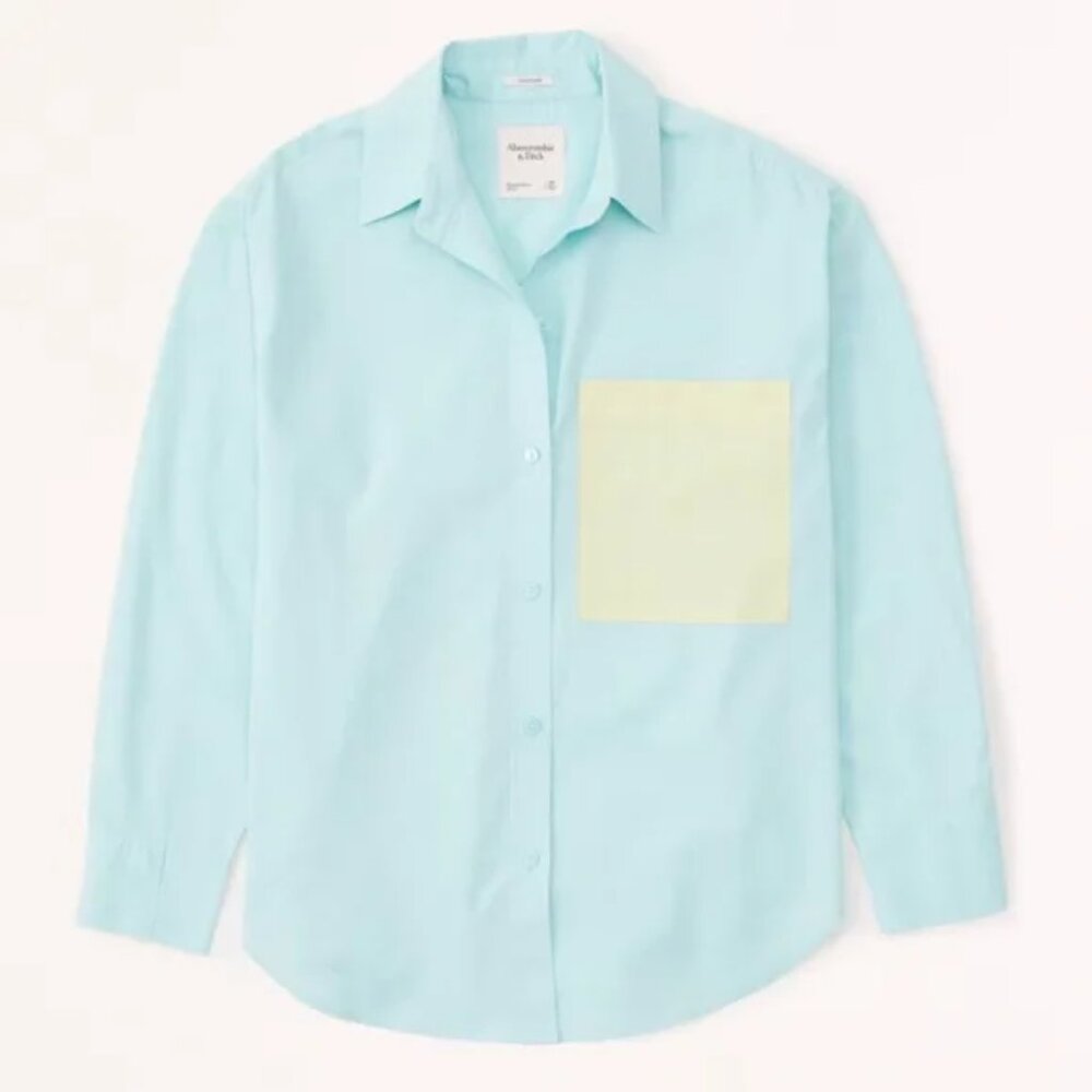 Abercrombie & Fitch Oversized Poplin Shirt